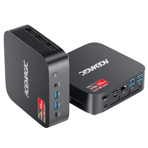 ACEMAGIC Kron Mini K1 Mini PC, AMD Ryzen 5 7430U (Äquivalent zu 5850U, 6C/12T, Bis zu 4.3Ghz),32GB DDR4 512GB M.2 SSD Windows 11 Pro Mini PC, Mini Computer with WiFi 6 | BT 5.2 | 4K UHD | Type-C