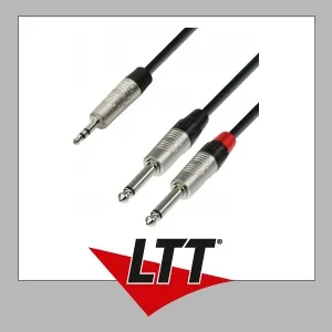 Adam Hall Cables K4 YWPP 0300 Audiokabel REAN 3,5 mm Klinke stereo auf 2 x