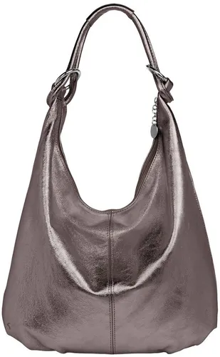 Caspar Schultertasche Damen Vintage Leder Tasche Hobo Bag - CLASSIC LINE - Modell No.617 aus italienischem Veloursleder - Elegante Beuteltasche aus hochwertigem italienischem Veloursleder. Vielseitig einsetzbar, mit großzügigem Innenraum und praktischem Reißverschluss – ideal für Alltag und Freizeit.