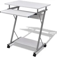 vidaXL Schreibtisch Rollen Computertisch - Kompakter Computerwagen mit ausziehbarer Tastaturablage und vier Rollen für optimale Beweglichkeit. Ideal für moderne Arbeitsplätze und bietet viel Platz bei minimalem Platzbedarf.