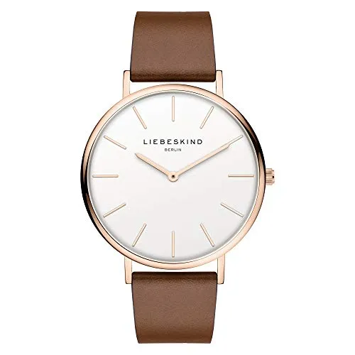 Liebeskind Berlin Damen Analog Quarzuhr 38 mm - Armbanduhren für Damen mit hochwertigem Echtlederarmband und kratzunempfindlichem Mineralglas. Die stilvolle Uhr vereint elegantes Design und hohen Tragekomfort, ideal für jedes Outfit.