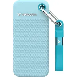 Verbatim Pocket SSD Esterno 1TB USB 3.2 Gen 2 Tipo-C Blu - Externe Festplatte mit 1TB, extrem schnelle Datenübertragung bis 1000 MB/s, kompakt und ideal für unterwegs – perfekt für Berufstätige und kreative Profis.