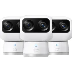 eufy Indoor Cam S350 3er-Pack – 360° Überwachung - Sichere drei Räume mit der Eufy Indoor Cam S350. Diese 4K-Kameras bieten automatische Drehung und 8-fachen Zoom für klare Aufnahmen – auch bei Nacht. Ideal für umfassende Sicherheit in deinem Zuhause.