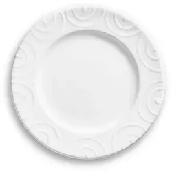 Gmundner Keramik Frühstücksteller Weißgeflammt Ostergeschirr, d: 18 cm / h: 1,8 cm weiß