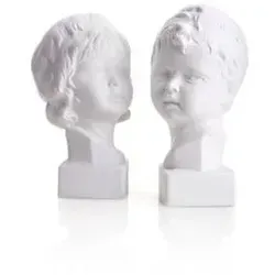 BW + 2905 BW - Büste Mädchen und Knabe 2951 - Elegante Büste aus feinem Biskuit-Porzellan von Wagner und Apel, handgefertigt in Thüringen. Diese Kunstwerke verleihen jedem Raum eine besondere Atmosphäre und sind ein Blickfang in jedem Wohnbereich.