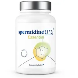 Spermidinelife Essential Kapseln 34 g - Arzneimittel mit 1 mg natürlichem Spermidin pro Tagesdosis, unterstützt die Zellgesundheit und ist ideal für Einsteiger. Vegan und frei von künstlichen Zusätzen.