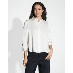 OPUS Damen Langarmbluse FANDA - Nachhaltige Viskose in Milk, Größe 36 - Damenblusen aus nachhaltiger Viskose mit zeitlosem Design und lockerer Passform, ideal für stilvolle Alltagslooks.