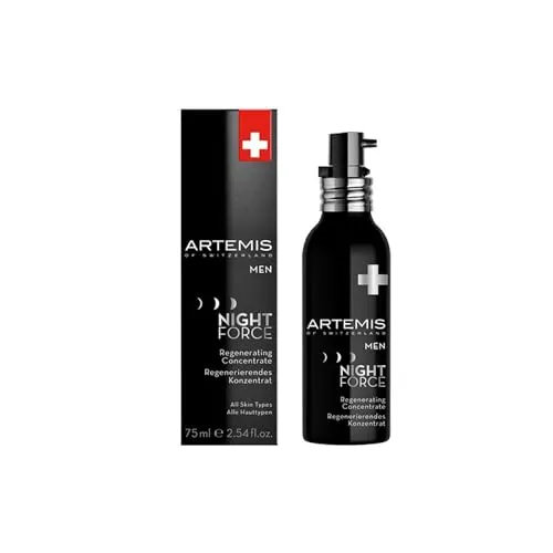 Artemis of Switzerland Men Night Force Konzentrat 75 ml - Nachtpflege für Männer, revitalisierendes Regenerationskonzentrat für eine erholte Haut über Nacht.