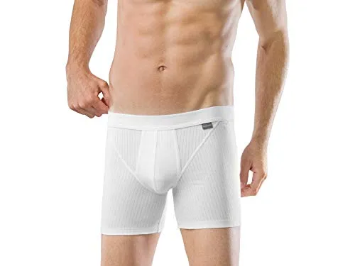 Schiesser Herren 2 Pack Authentic Unterhose mit längerem Bein, Weiß - Herren-Slips im praktischen 2er-Pack, stilvoller Nadelzug mit Eingriff und komfortablem Bund aus elastischer Single-Jersey-Qualität für optimalen Tragekomfort.