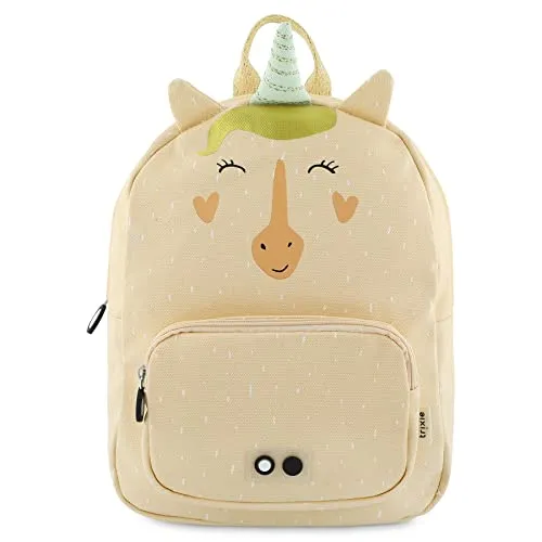 TRIXIE Rucksack MISS UNICORN in Beige - Stylischer Turnbeutel für Kinder, ideal für den Kindergarten oder Ausflüge, mit einem bezaubernden Einhorn-Design in Beige.