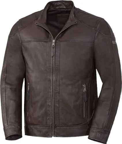 Ross & Cole Herren Lederjacke aus 100% Echtleder, Dunkelbraun, Gr. 58 - Hochwertige Bikerjacke aus butterweichem Nappaleder für höchsten Tragekomfort. Praktische Zipp-Taschen und markante Teilungsnähte sorgen für lässigen Stil. Ein Must-Have für jede Männergarderobe!