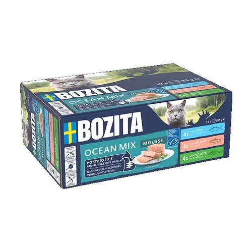 BOZITA Mousse Mix Ocean - nassfutter für Katzen - 12x85g BOZITA 7300330046192