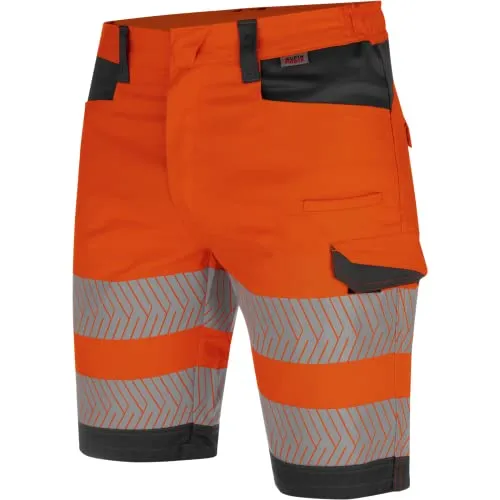 WÜRTH MODYF Fluo Shorts EN 20471 - Warnschutzhose für Herren in Größe 50 - Hochsichtbare Shorts für den Sommer, ideal für Handwerk und Arbeit. 5 Taschen bieten Platz für Werkzeuge. Bequem und robust aus Baumwolle und Polyester, für optimale Bewegungsfreiheit.