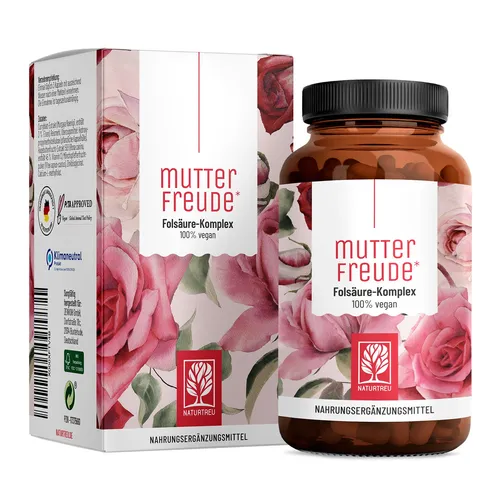 Folsäure Komplex Mönchspfeffer 90 Kapseln hochdosiert Mutterfreude NATURTREU®