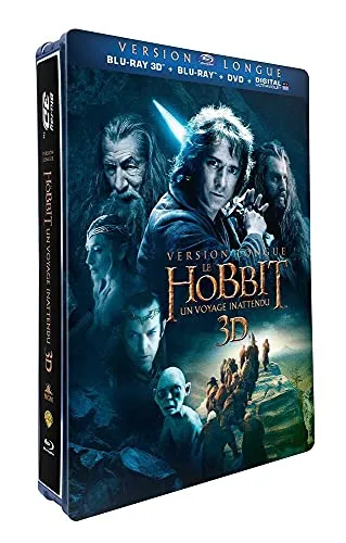 Le Hobbit : un voyage inattendu - version longue - Blu-ray 3D + Blu-ray + DVD + DIGITAL Ultraviolet - Edition Limitée Steelbook(TM) Jumbo