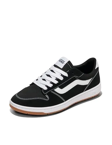 Vans Herren Ryland Ls Sneaker - Suede/Canvas Black/White, 47 EU - Herren-Sneaker aus hochwertigem Wildleder und Canvas, ideal für lässige Looks und optimalen Tragekomfort.