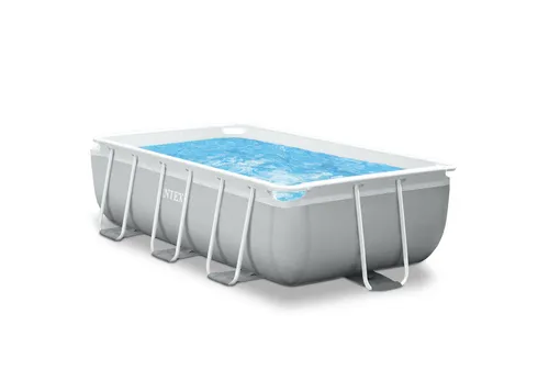 Intex Prisma Frame 26784NP - Rechteckiger Aufstellpool mit Filterpumpe und Leiter - Swimmingpool mit 3539L Kapazität, ideal für 3-4 Personen, inklusive leistungsstarker Filterpumpe und praktischer Poolleiter für einfachen Zugang.