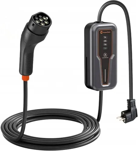 EV Ladekabel AMPEREPOINT Typ 2 16A 3,7 kW - Wallbox für Elektroautos mit 5 m Kabel, einstellbarer Ladeleistung und umfassendem Schutz – ideal für sicheres und schnelles Laden zu Hause.
