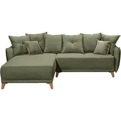 ED Lifestyle Pamplona 2F URC Sofa - Flexibles Ecksofa in Braun - Sofas - Modernes Ecksofa mit Schlaffunktion und praktischem Bettkasten für maximalen Komfort und Stauraum.