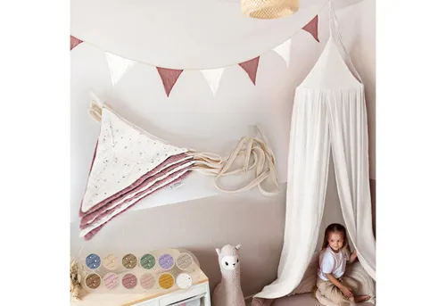 lilimaus Wimpelkette Sternenkette für Kinderzimmer - in 12 Farben, lilimaus, Sternenkette Kinderzimmer, dekorative Kette aus Musselin
