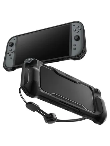 Spigen Rugged Armor für Nintendo Switch - Robuste Schutzhülle für die Nintendo Switch, schützt vor Stößen und Kratzern – ideal für Gamer, die unterwegs spielen möchten.