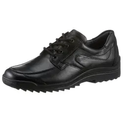 WALDLÄUFER Schnürschuh "Palmer" für Herren, Gr. 8,5 (42,5) - Sportlicher Schnürschuh aus schwarzem Leder in Weite G für optimalen Komfort. Ideal für Freizeitaktivitäten und lange Spaziergänge.
