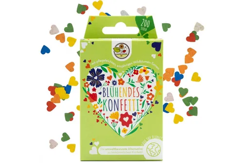 Bienenmagnet Blumensamen Blühendes Saatgut Konfetti für bunte Wildblumen - biolo. Samenpapier, Saatgutkonfetti