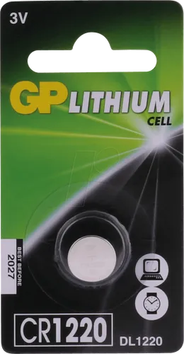 CR 1220 GP - Lithium-Knopfzelle, 3 V, 36 mAh, 12,0x2,0 mm