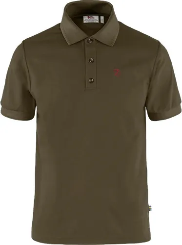 Fjällräven Crowley Piqué Shirt Herren Poloshirt Outdoor olive NEU XL - Schnelltrocknendes Kurzarm-Polohemd aus 100% recyceltem Polyester. Ideal für schweißtreibende Aktivitäten in warmen Regionen. Klassisches Design mit seitlichen Schlitzen für optimalen Komfort.