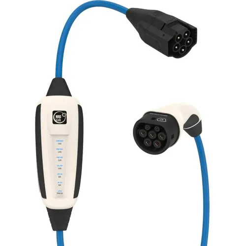 Mobile Wallbox 16A 10m Pure weiß - 11 kW mit WLAN + Bluetooth - Elektroinstallation mit 11 kW Ladeleistung, 10 Meter Kabel und smarten Funktionen für bequemes Laden unterwegs.