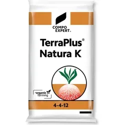 Compo Expert Terraplus Natura K 25kg - Universaldünger für Gemüse und Obst - Organischer Dünger für gesunde Pflanzen und verbesserte Bodenqualität. Ideal für die kalibetonte Düngung, unterstützt das Wachstum und die Winterhärte.