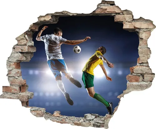 queence Wandtattoo Fußball (1 St), Wandsticker, Wandbild, selbstklebend, 3D, Wanddurchbruch