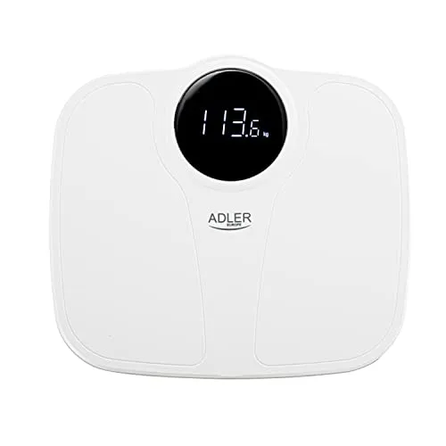 Adler AD 8172 Personenwaage - Digitale Badezimmerwaage in Weiß, präzise Messung bis 180 kg, ideal für eine gesunde Gewichtskontrolle.