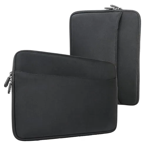 honju Darkroom Samsung Galaxy Tab S10+ / S9+ FE / S9+ / S8+ / S7 FE / S7+ Tasche (Neopren Sleeve mit großem Außenfach, Mikrofaser Innenseite, Leichtgängiger Reißverschluss)