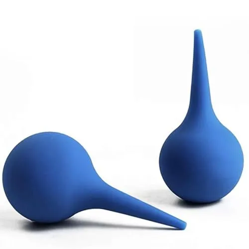 Ohrenreiniger 60ml,Ohren Reinigung Set,Ohrenschmalzentferner Silikon,Ohrendusche für Baby Kinder Erwachsene,2 Stück (Blau)