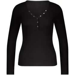 Hunkemöller Pyjama-Obertei in Schwarz - L
