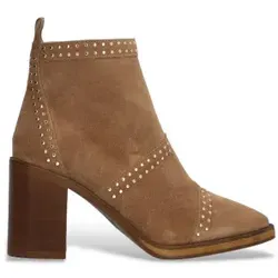 Alpe für Damen. 544911 Braune Camden Lederstiefeletten (39), 5 bis 8 cm, Wildleder, Reißverschluss, Lässig