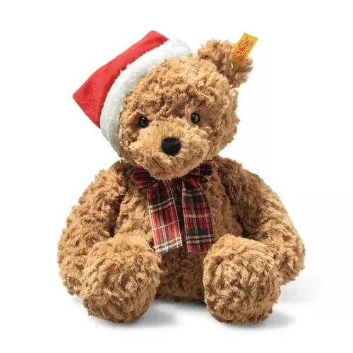 Steiff Kuscheltier Jimmy Teddybär Christmas - 30 cm, süßes Stofftier mit Weihnachtsmütze und detailreicher Handarbeit, perfekter Spielkamerad für Kinder