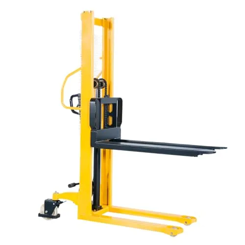 OSWALD Hochhubwagen HS1516 Quicklift - 1,5 t Tragkraft - Hubwagen für effizientes Heben mit Quicklift-Funktion, die die Hubgeschwindigkeit verdoppelt. Ideal für Palettenhandling in engen Räumen, Tragkraft von 1,5 t und eine Hubhöhe von 1,6 m.