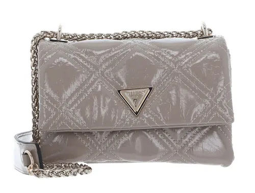 Guess Umhängetasche Deesa braun - Handtasche in elegantem Taupe mit kariertem Design, aus hochwertigem Polyurethan und ideal für jeden Anlass.