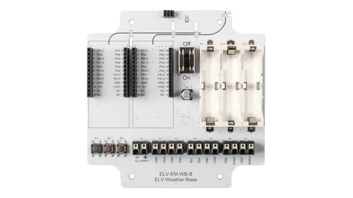 ELV Wetterboard Erweiterungsmodul Basis - Modulares Erweiterungsmodul für die ELV LoRaWAN®-Wetterstation. Flexibel erweiterbar mit Anemometer, Windfahne und Regentrichter. Ideal für individuelle Wettermessungen.