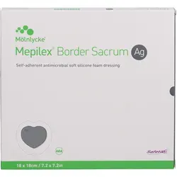 Mepilex Border Sacrum Ag Verband 18x18cm 5 ST