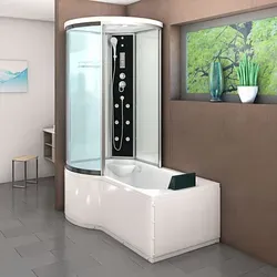 Kombination Badewanne Dusche K55-R01-EC Duschtempel 100x170 cm - Weiß