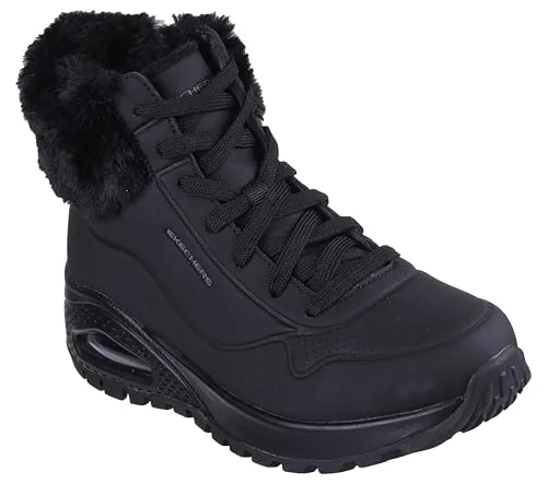 Skechers Damen Uno Rugged Fall Air Stiefelette - Bequeme Wanderschuhe in Schwarz, 40 EU - Wanderschuhe mit Air Cooled Memory Foam Einlegesohle und stoßdämpfendem Fersenpolster für optimalen Komfort und gute Bodenhaftung.