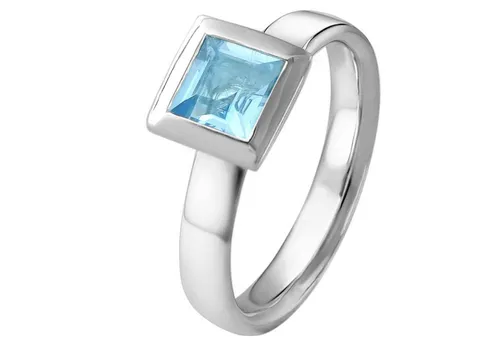 Acalee Goldring DamenWeißgold 333 / 8K Topas Blau