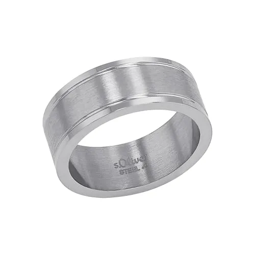 s.Oliver Edelstahl Ring für Herren - Stilvoll und Langlebig - Eleganter 8 mm breiter Ring aus hochwertigem Edelstahl, ideal für stilbewusste Herren. Kommt in einer Geschenkbox, perfekt für besondere Anlässe.