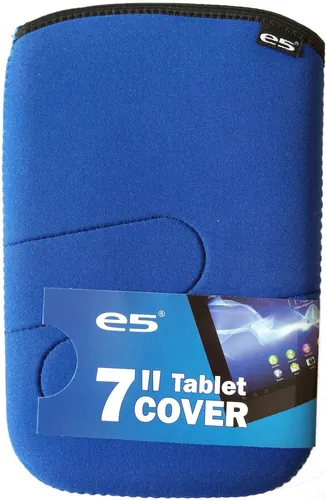 e5® 7 Zoll universal Tablet Tasche aus Neopren Farbe Blau für alle Geräte bis 7"