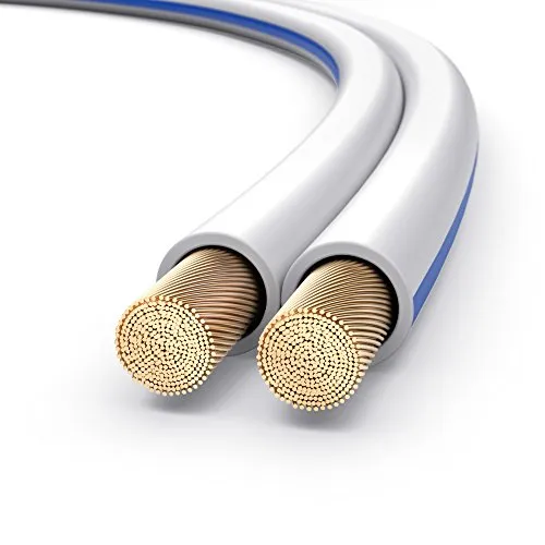 PureLink Lautsprecherkabel OFC 2x4,00mm² - 30m in Weiß - HiFi-Kabel für optimalen Klang, mit sauerstofffreier Kupferleitung für verlustfreie Signalübertragung und Langlebigkeit.