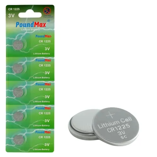 CR1225 Knopfzelle 3V Lithium, CR 1225, DL1225 Knopfzellenbatterien, Zelle Knopf Batterie Akku Ersatz für Vicks Digitalthermometer Medizinische Geräte Uhr Watch Taschenrechner LED Kragen 5 x
