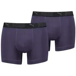 PUMA Boxershorts PUMA MEN SPORT MICROFIBER BOXERS (2er Pack) mit Logo-Bund lila L